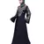 Nazneen Neck and Sleeve Resham Embroidered  A line Party Abaya