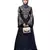 Nazneen Neck and Sleeve Resham Embroidered  A line Party Abaya