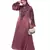 Nazneen Neck and Sleeve Resham Embroidered  A line Party Abaya
