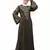 Nazneen Neck and Sleeve Resham Embroidered  A line Party Abaya