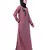 Nazneen side  embroidery contrast piping Abaya
