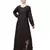 Nazneen Bottom Embroidery Contrast Piping Abaya