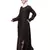 Nazneen Bottom Embroidery Contrast Piping Abaya