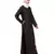 Nazneen Bottom Embroidery Contrast Piping Abaya
