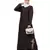 Nazneen Bottom Embroidery Contrast Piping Abaya