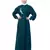 Nazneen Front Open Side embroidery  Contrast Button Abaya