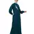 Nazneen Front Open Side embroidery  Contrast Button Abaya