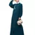 Nazneen Front Open Side embroidery  Contrast Button Abaya