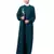 Nazneen Front Open Side embroidery  Contrast Button Abaya