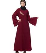 Nazneen Side Resham Embroidery Bell sleeve A line Abaya