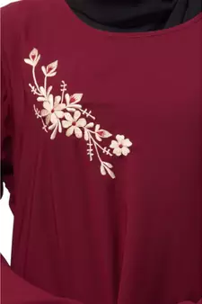 Nazneen Side Resham Embroidery Bell sleeve A line Abaya