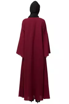 Nazneen Side Resham Embroidery Bell sleeve A line Abaya