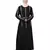 Nazneen Front , back , Sleeve and belt hand embroidery A line Abaya
