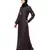 Nazneen side  embroidery contrast piping Abaya