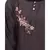 Nazneen side  embroidery contrast piping Abaya