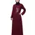 Nazneen Center embroidery contrast piping Abaya