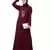 Nazneen Center embroidery contrast piping Abaya