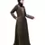 Nazneen Front and Sleeve Resham embroidered A line Abaya