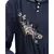 Nazneen Side Embroidery Contrast Piping abaya