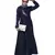 Nazneen Side Embroidery Contrast Piping abaya