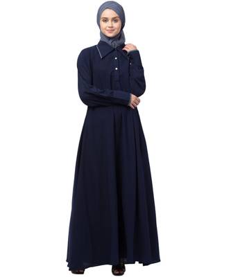 Nazneen Long Cuff and Collar executive Abaya 2