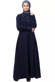 Nazneen Long Cuff and Collar executive Abaya