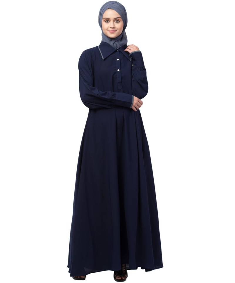 Nazneen Long Cuff and Collar executive Abaya