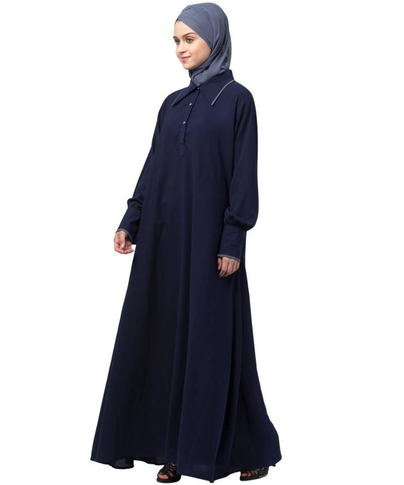 Nazneen Long Cuff and Collar executive Abaya