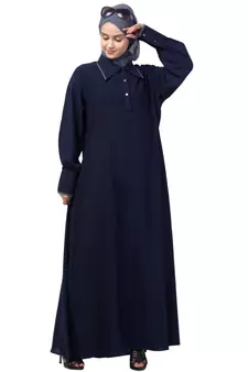 Nazneen Long Cuff and Collar executive Abaya