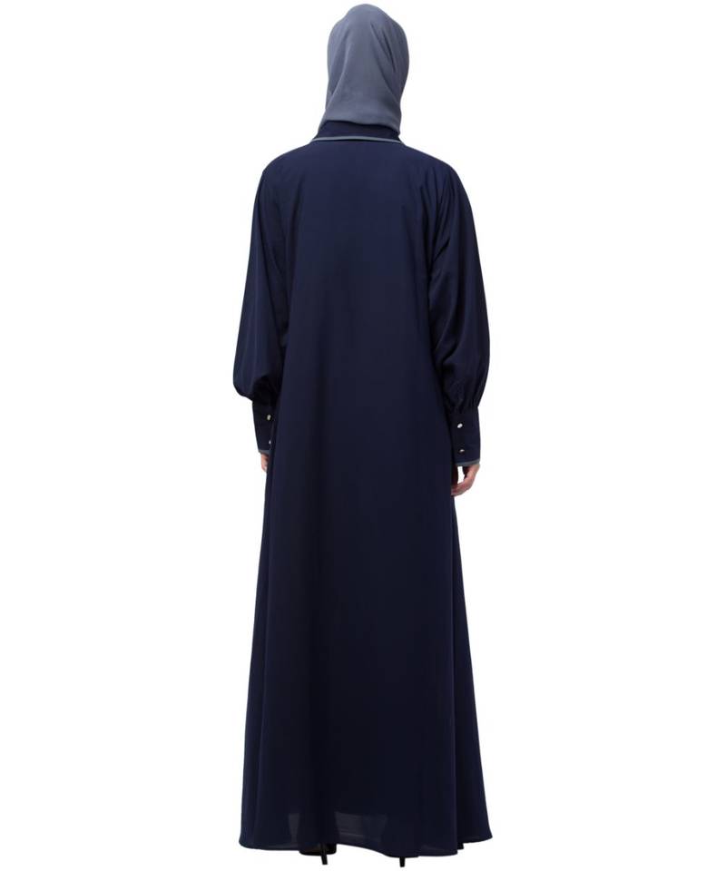 Nazneen Long Cuff and Collar executive Abaya
