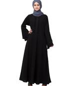 Nazneen Pleats and Beads with Bell sleeve  Abaya