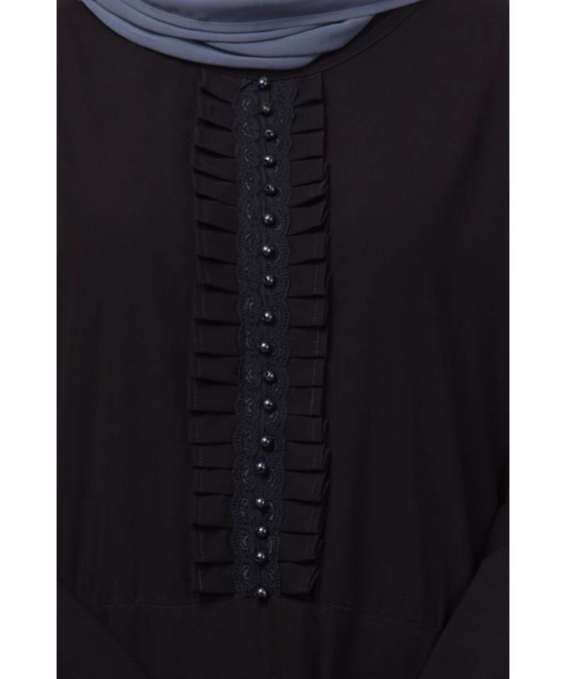 Nazneen Pleats and Beads with Bell sleeve  Abaya