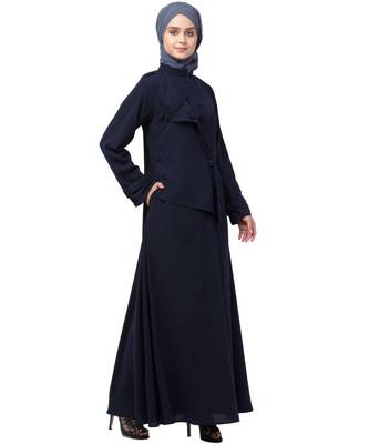 Nazneen extra Jacket style Panel Executive Abaya 4