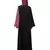 Nazneen Contrast Front & sleeve  Hand work Abaya