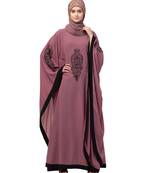 Nazneen Center & Sleeve embroidery contrast Band Kaftan