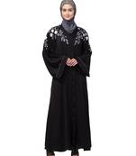 Nazneen Front to back Resham Embroidery Front Open  Abaya
