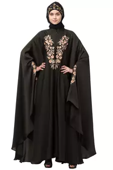 Nazneen Neck and Sleeve Embroidered Irani Kaftan