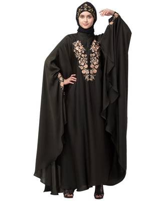Nazneen Neck and Sleeve Embroidered Irani Kaftan 3