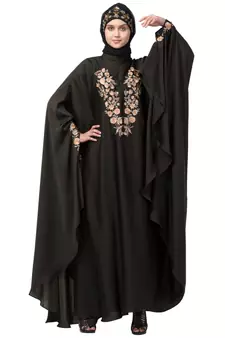 Nazneen Neck and Sleeve Embroidered Irani Kaftan