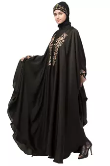 Nazneen Neck and Sleeve Embroidered Irani Kaftan