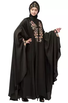Nazneen Neck and Sleeve Embroidered Irani Kaftan