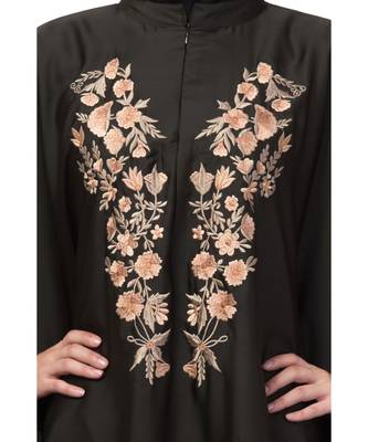 Nazneen Neck and Sleeve Embroidered Irani Kaftan 6