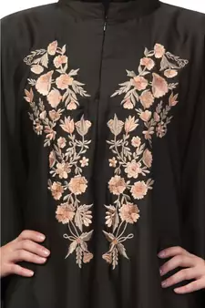 Nazneen Neck and Sleeve Embroidered Irani Kaftan