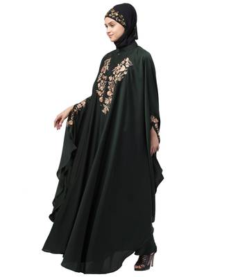 Nazneen Neck and Sleeve Embroidered Irani Kaftan 3