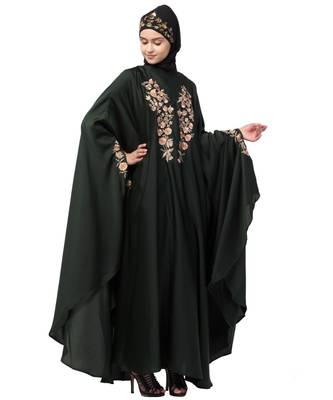 Nazneen Neck and Sleeve Embroidered Irani Kaftan 4