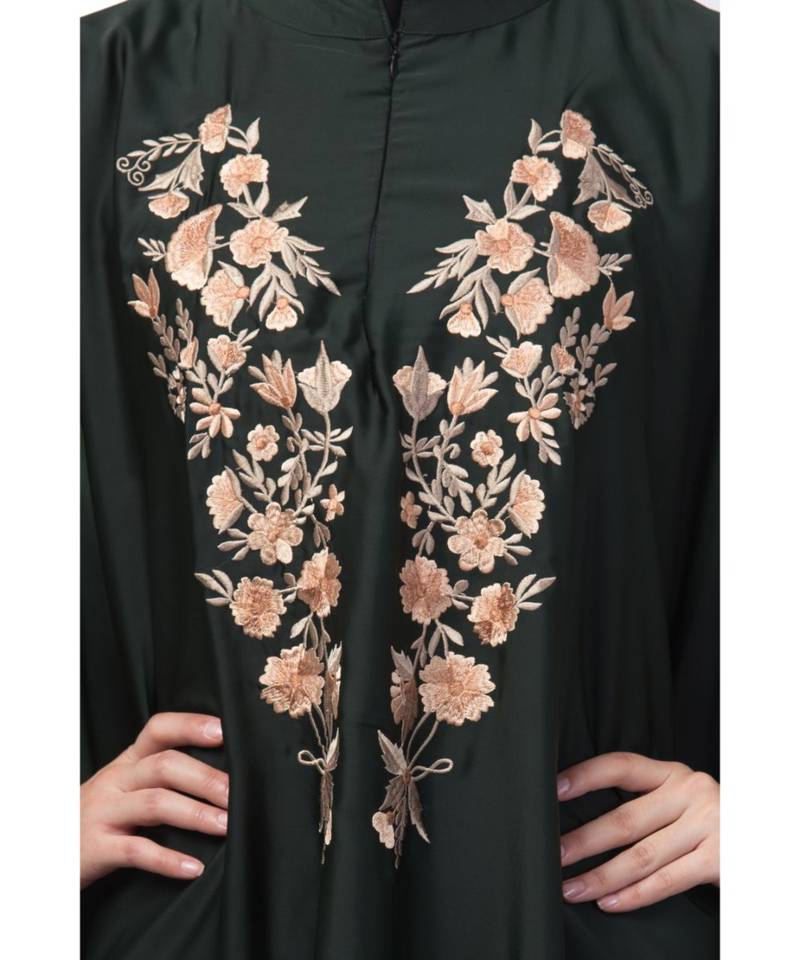 Nazneen Neck and Sleeve Embroidered Irani Kaftan