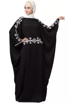 Nazneen waist and both sleeve resham embroidery Nida kaftan