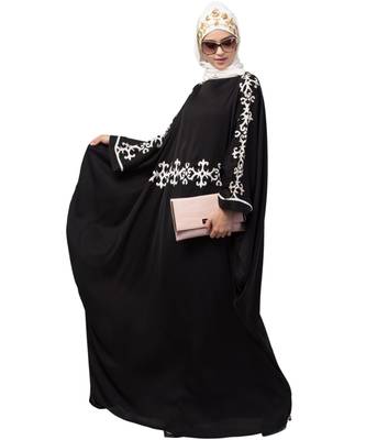 Nazneen waist and both sleeve resham embroidery Nida kaftan 7