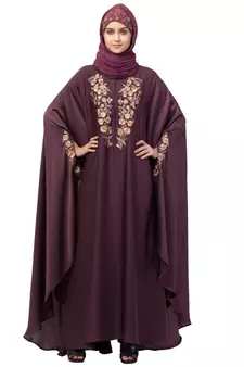 Nazneen Neck and Sleeve Embroidered Irani Kaftan