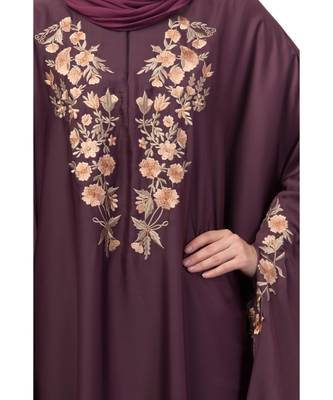 Nazneen Neck and Sleeve Embroidered Irani Kaftan 3